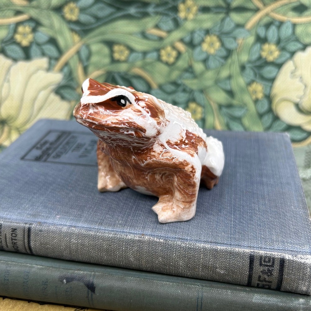 Vintage Mud Pottery Oregon Made Frog Toad Bullfrog Figurine Shelf Decor